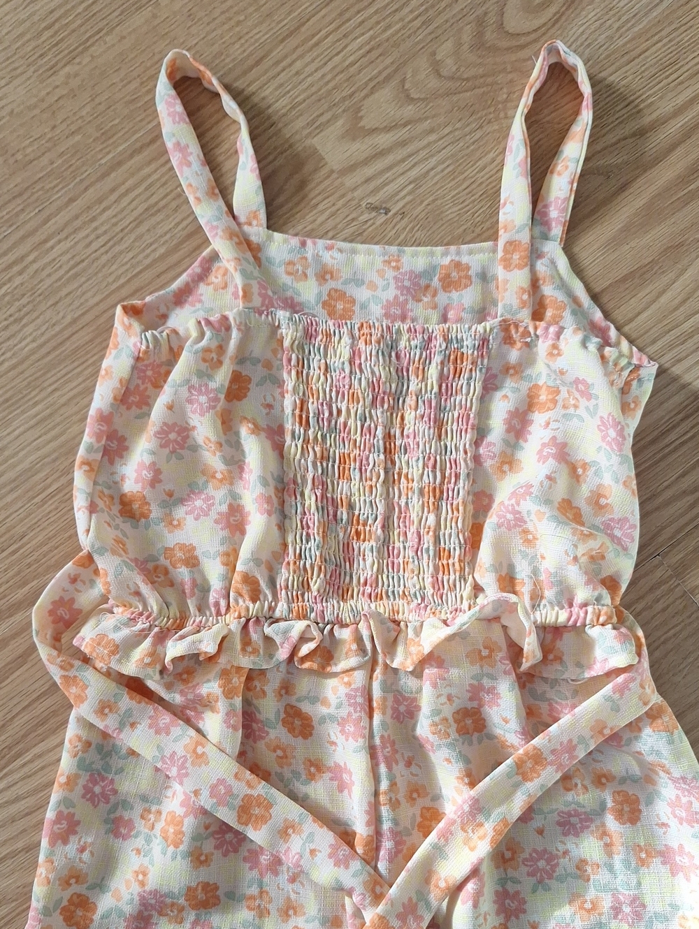 Floral Pastel Jumpsuit - Pink & Peach Flower Print - Picture 4 of 4
